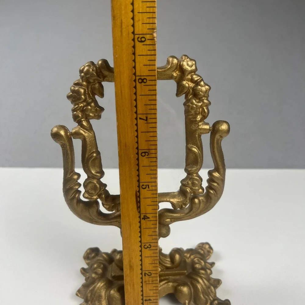 Iron Art JM62 Swivel Picture Frame Gold Ornate Rococo Vintage Decor Antique Vibe